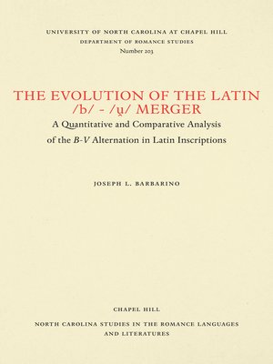 cover image of The Evolution of the Latin /b/-/ṷ/ Merger